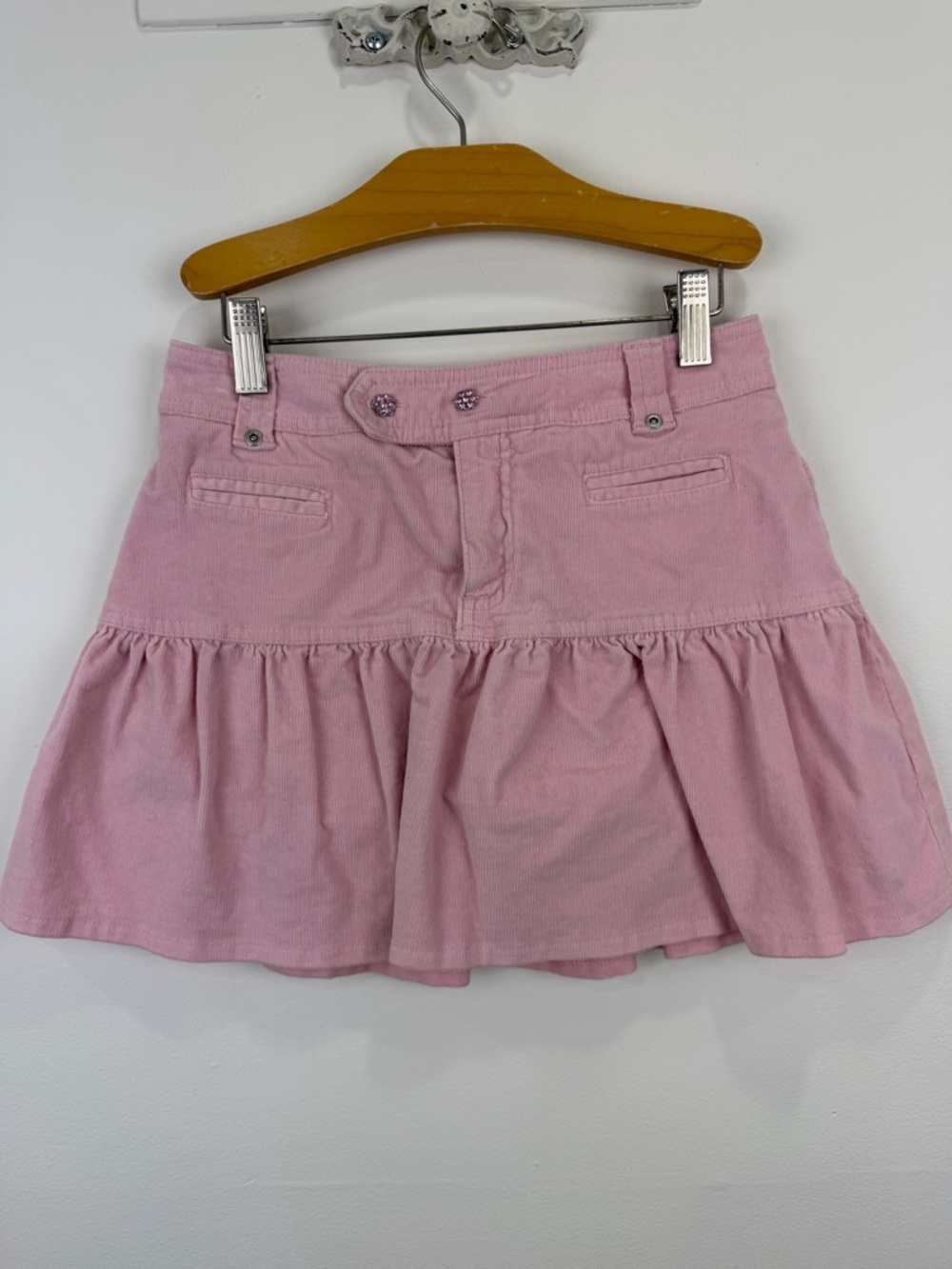 Limited Too Pink Corduroy Ruffle Skort Y2K Core Size 12